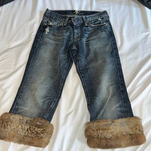 7 For All Mankind Fur Jeans